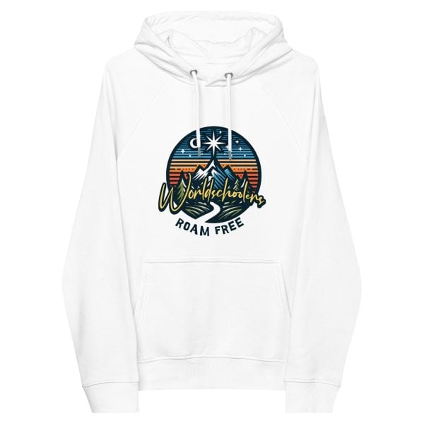 Worldschoolers Unisex eco raglan hoodie