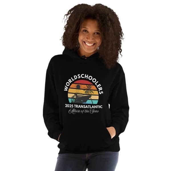 Transatlantic Allure of the Seas 2025 | WHITE FONT Unisex Hoodie