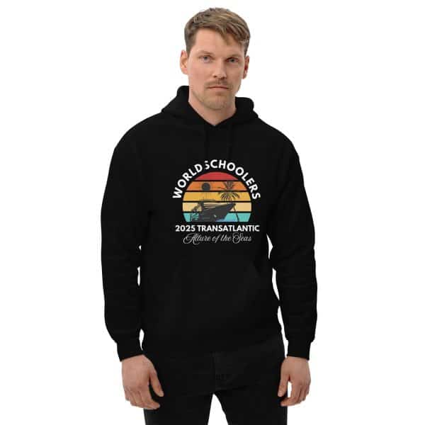 Transatlantic Allure of the Seas 2025| Front Only | White Font | Unisex Hoodie