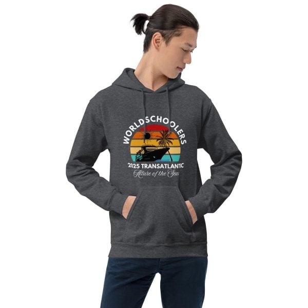 Transatlantic Allure of the Seas 2025 | WHITE FONT Unisex Hoodie