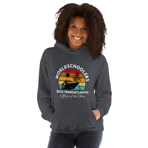 Transatlantic Allure of the Seas 2025 | WHITE FONT Unisex Hoodie