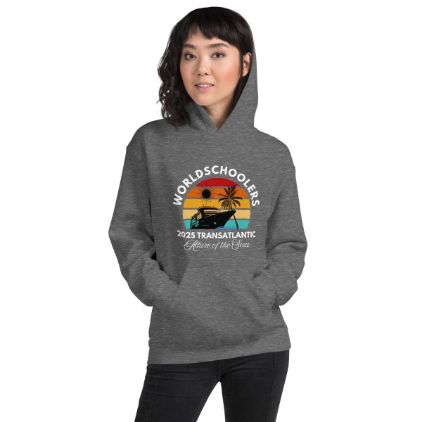 Transatlantic Allure of the Seas 2025 | WHITE FONT Unisex Hoodie