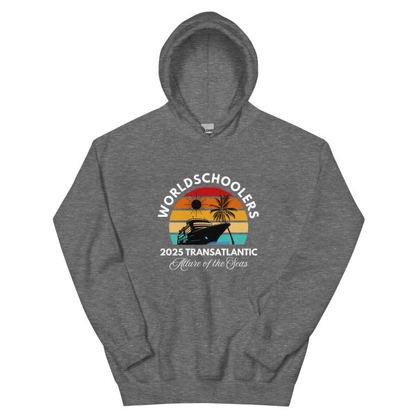 Transatlantic Allure of the Seas 2025| Front Only | White Font | Unisex Hoodie