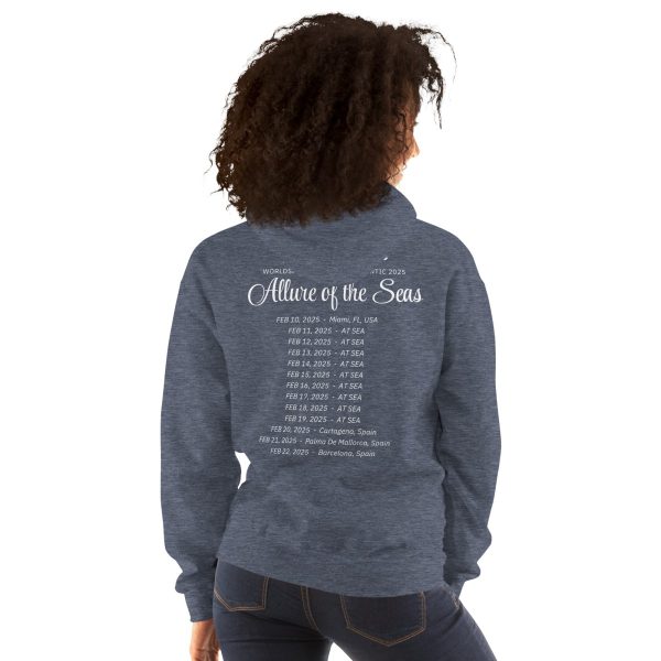 Transatlantic Allure of the Seas 2025 | WHITE FONT Unisex Hoodie