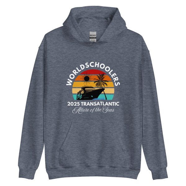 Transatlantic Allure of the Seas 2025| Front Only | White Font | Unisex Hoodie