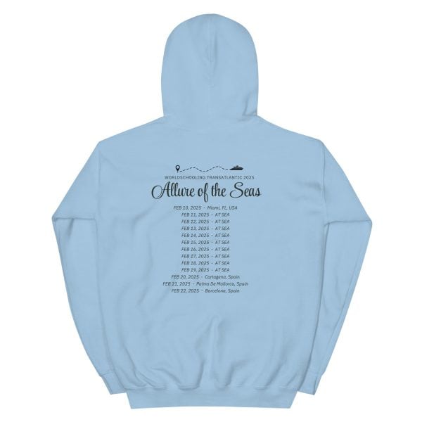 Transatlantic Allure of the Seas 2025| BLACK FONT Unisex Hoodie