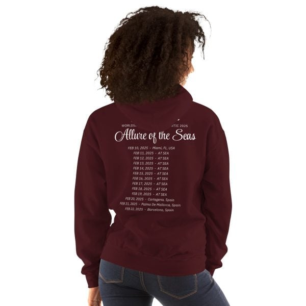 Transatlantic Allure of the Seas 2025 | WHITE FONT Unisex Hoodie