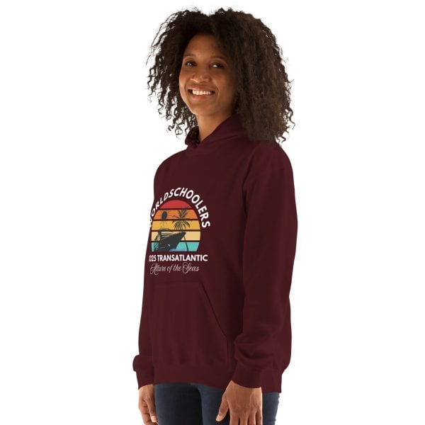 Transatlantic Allure of the Seas 2025 | WHITE FONT Unisex Hoodie