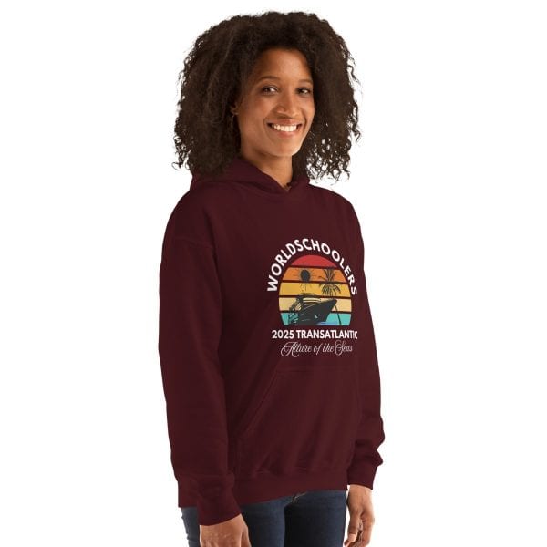 Transatlantic Allure of the Seas 2025 | WHITE FONT Unisex Hoodie