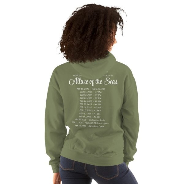 Transatlantic Allure of the Seas 2025 | WHITE FONT Unisex Hoodie