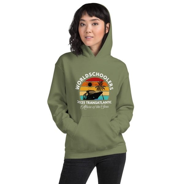 Transatlantic Allure of the Seas 2025 | WHITE FONT Unisex Hoodie