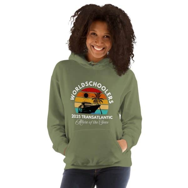 Transatlantic Allure of the Seas 2025 | WHITE FONT Unisex Hoodie