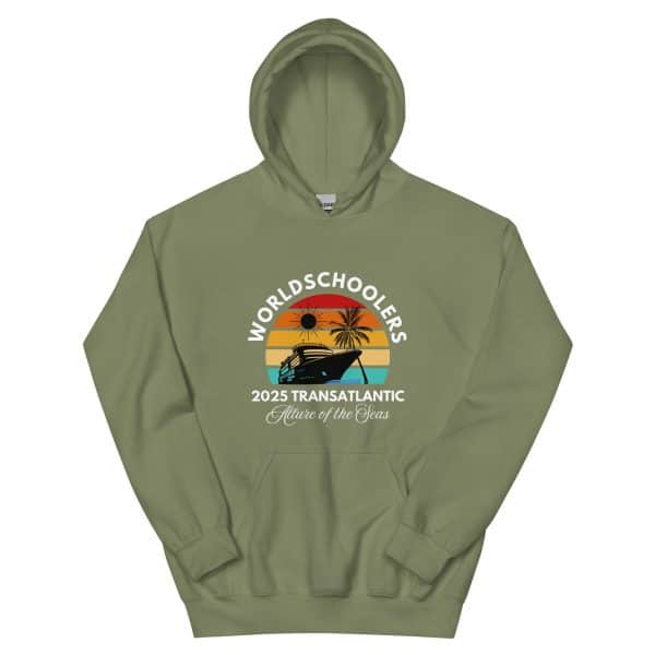 Transatlantic Allure of the Seas 2025| Front Only | White Font | Unisex Hoodie