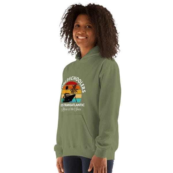 Transatlantic Allure of the Seas 2025 | WHITE FONT Unisex Hoodie