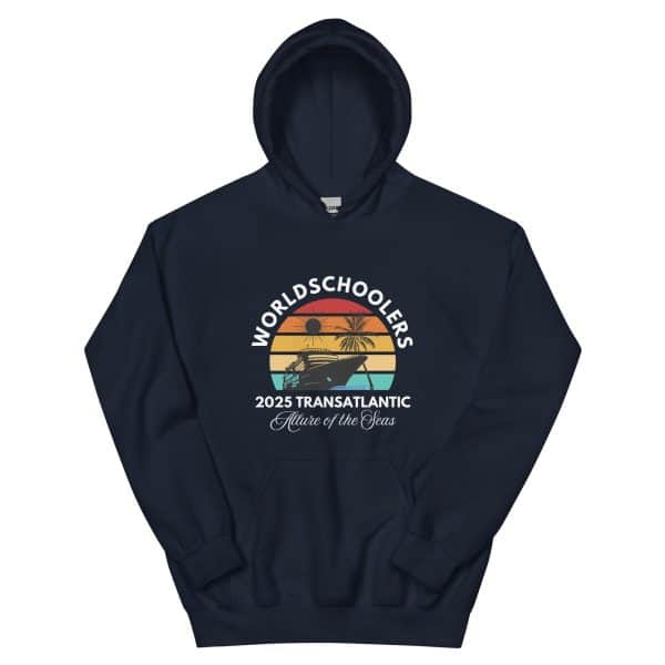 Transatlantic Allure of the Seas 2025| Front Only | White Font | Unisex Hoodie