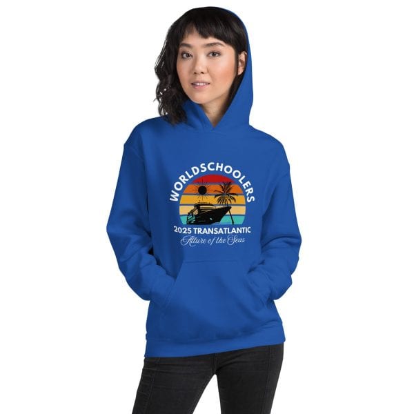 Transatlantic Allure of the Seas 2025 | WHITE FONT Unisex Hoodie