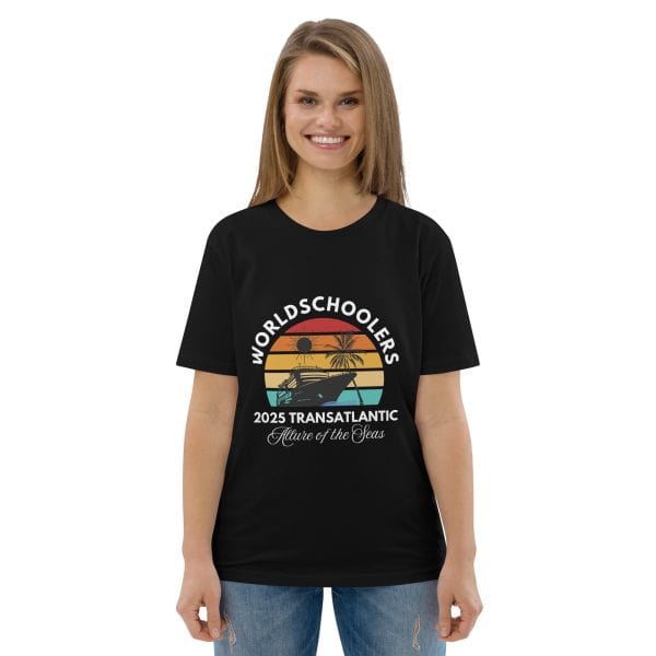 Transatlantic Allure of the Seas 2025 | WHITE FONT Unisex Organic Cotton T-shirt