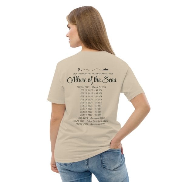 Transatlantic Allure of the Seas 2025 | BLACK FONT Unisex Organic Cotton T-shirt