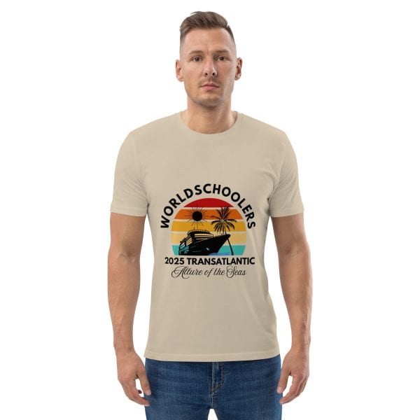 Transatlantic Allure of the Seas 2025 | BLACK FONT Unisex Organic Cotton T-shirt