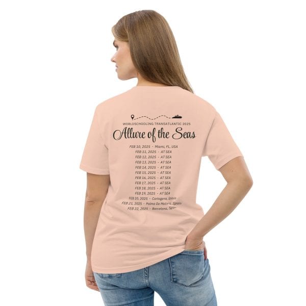 Transatlantic Allure of the Seas 2025 | BLACK FONT Unisex Organic Cotton T-shirt