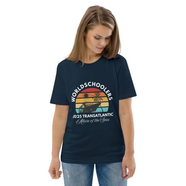 Transatlantic Allure of the Seas 2025 | WHITE FONT Unisex Organic Cotton T-shirt