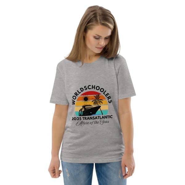 Transatlantic Allure of the Seas 2025 | BLACK FONT Unisex Organic Cotton T-shirt