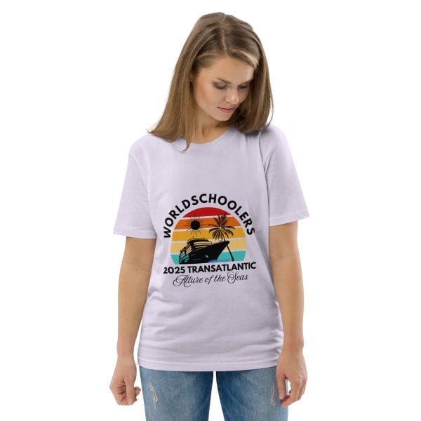 Transatlantic Allure of the Seas 2025 | BLACK FONT Unisex Organic Cotton T-shirt