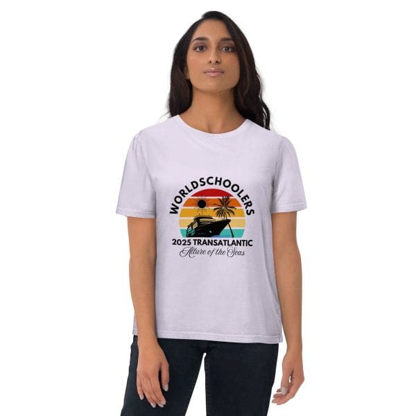 Transatlantic Allure of the Seas 2025 | BLACK FONT Unisex Organic Cotton T-shirt