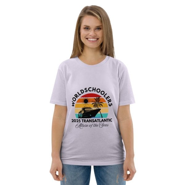 Transatlantic Allure of the Seas 2025 | BLACK FONT Unisex Organic Cotton T-shirt