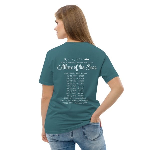 Transatlantic Allure of the Seas 2025 | WHITE FONT Unisex Organic Cotton T-shirt