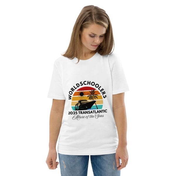 Transatlantic Allure of the Seas 2025 | BLACK FONT Unisex Organic Cotton T-shirt