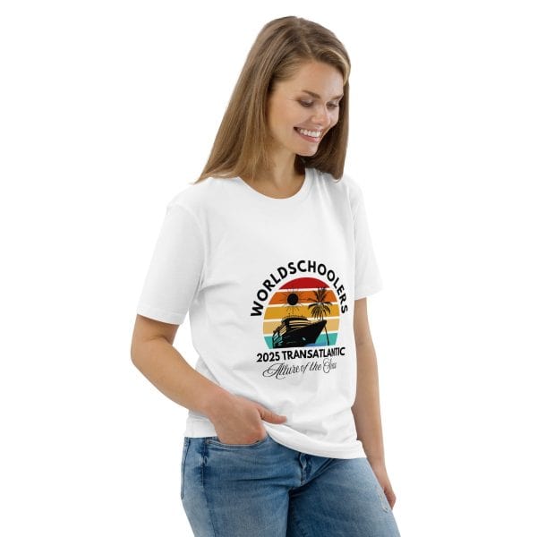 Transatlantic Allure of the Seas 2025 | BLACK FONT Unisex Organic Cotton T-shirt