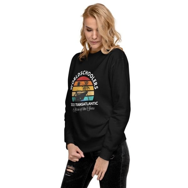 Transatlantic Allure of the Seas 2025 | WHITE FONT Unisex Premium Sweatshirt