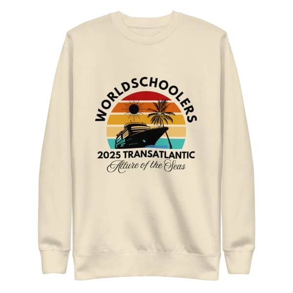 Transatlantic Allure of the Seas 2025 | BLACK FONT Unisex Premium Sweatshirt