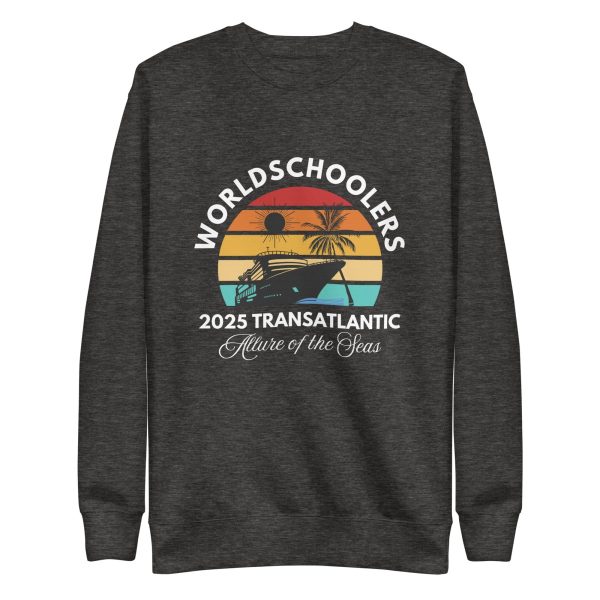 Transatlantic Allure of the Seas 2025 | WHITE FONT Unisex Premium Sweatshirt