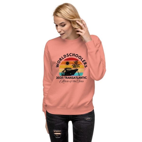 Transatlantic Allure of the Seas 2025 | BLACK FONT Unisex Premium Sweatshirt