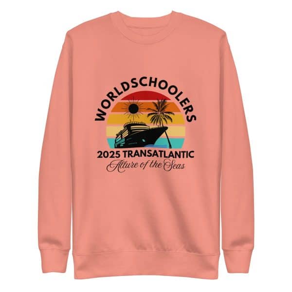 Transatlantic Allure of the Seas 2025 | BLACK FONT Unisex Premium Sweatshirt