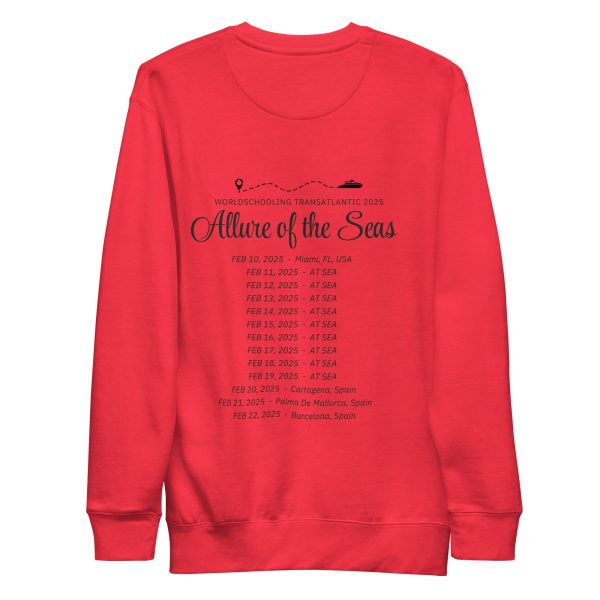 Transatlantic Allure of the Seas 2025 | BLACK FONT Unisex Premium Sweatshirt