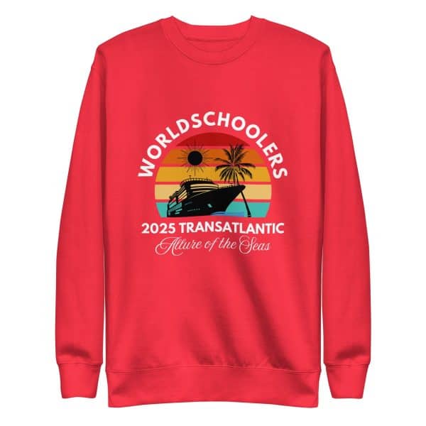 Transatlantic Allure of the Seas 2025 | WHITE FONT Unisex Premium Sweatshirt