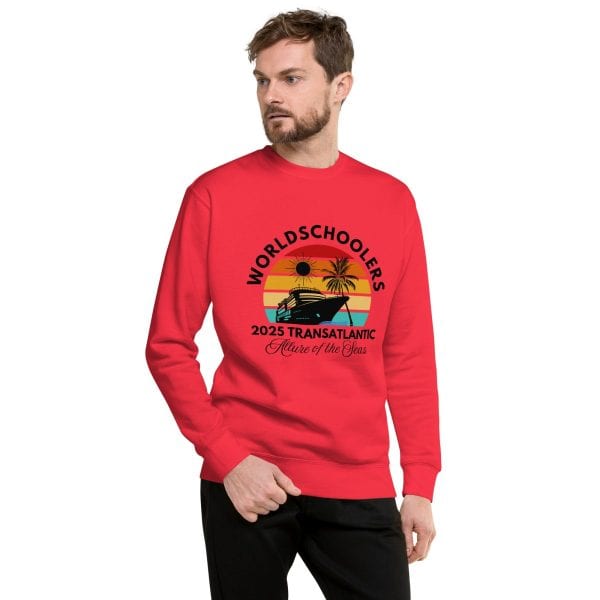 Transatlantic Allure of the Seas 2025 | BLACK FONT Unisex Premium Sweatshirt