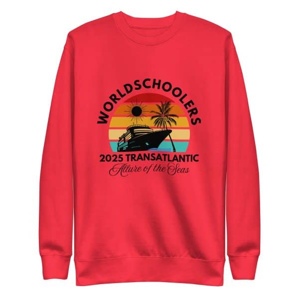 Transatlantic Allure of the Seas 2025 | BLACK FONT Unisex Premium Sweatshirt