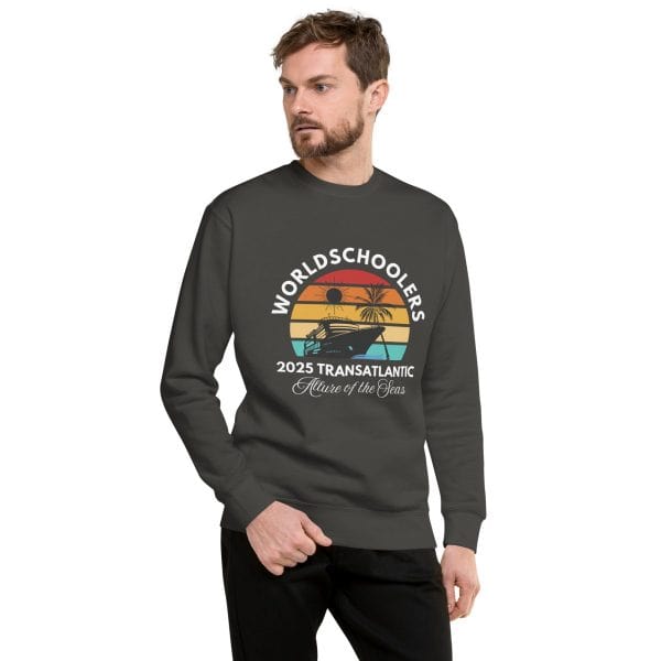 Transatlantic Allure of the Seas 2025 | WHITE FONT Unisex Premium Sweatshirt