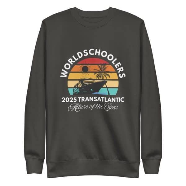 Transatlantic Allure of the Seas 2025 | WHITE FONT Unisex Premium Sweatshirt