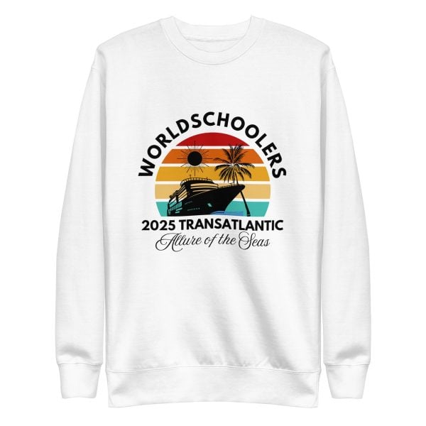 Transatlantic Allure of the Seas 2025 | BLACK FONT Unisex Premium Sweatshirt