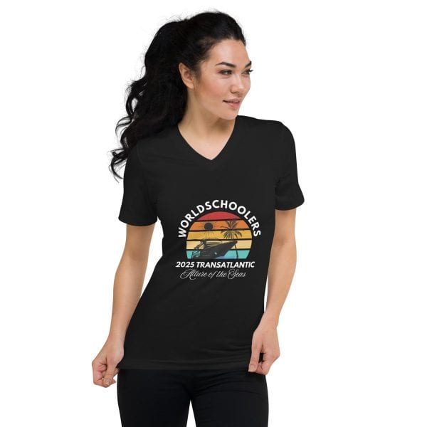 February Allure 2025 Front Only Unisex Short Sleeve V-Neck T-Shirt