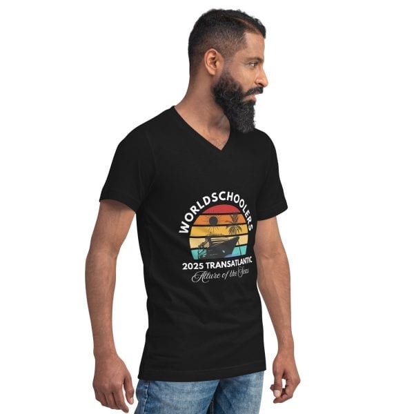 February Allure 2025 Front Only Unisex Short Sleeve V-Neck T-Shirt