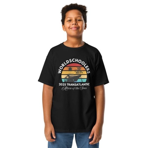 Transatlantic Allure of the Seas 2025 FRONT ONLY | White Font Youth tee