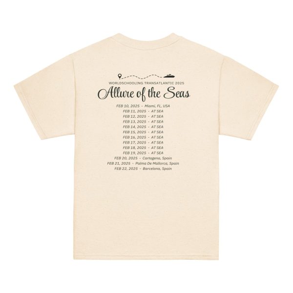 Transatlantic Allure of the Seas 2025 | BLACK FONT Youth T-Shirt