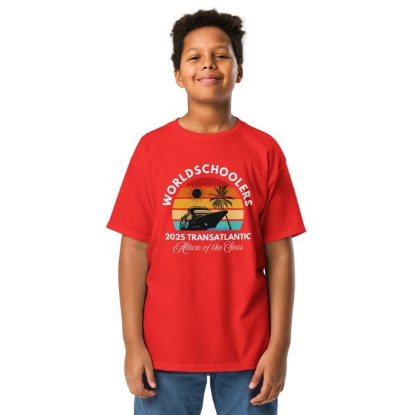 Transatlantic Allure of the Seas 2025 FRONT ONLY | White Font Youth tee