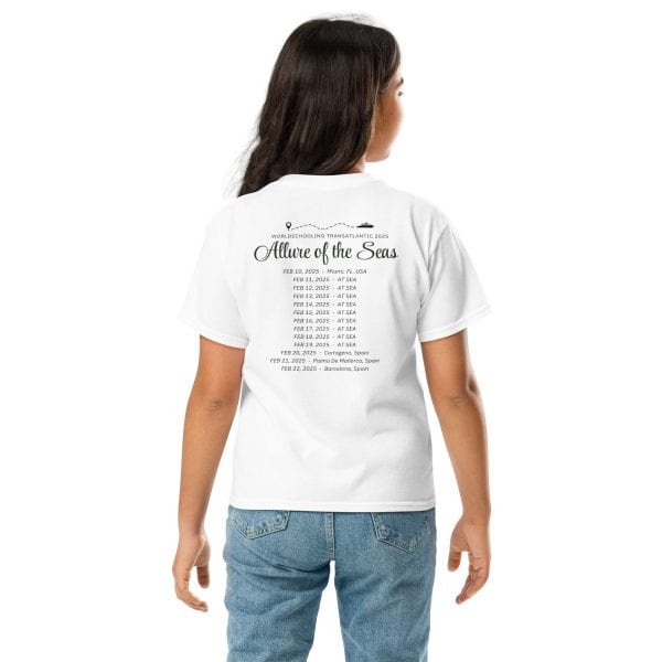 Transatlantic Allure of the Seas 2025 | BLACK FONT Youth T-Shirt